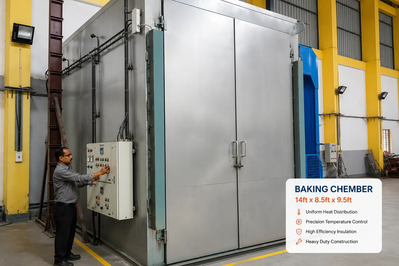 Industrial Baking Chamber 14 ft x 8.5 ft x 9.5 ft